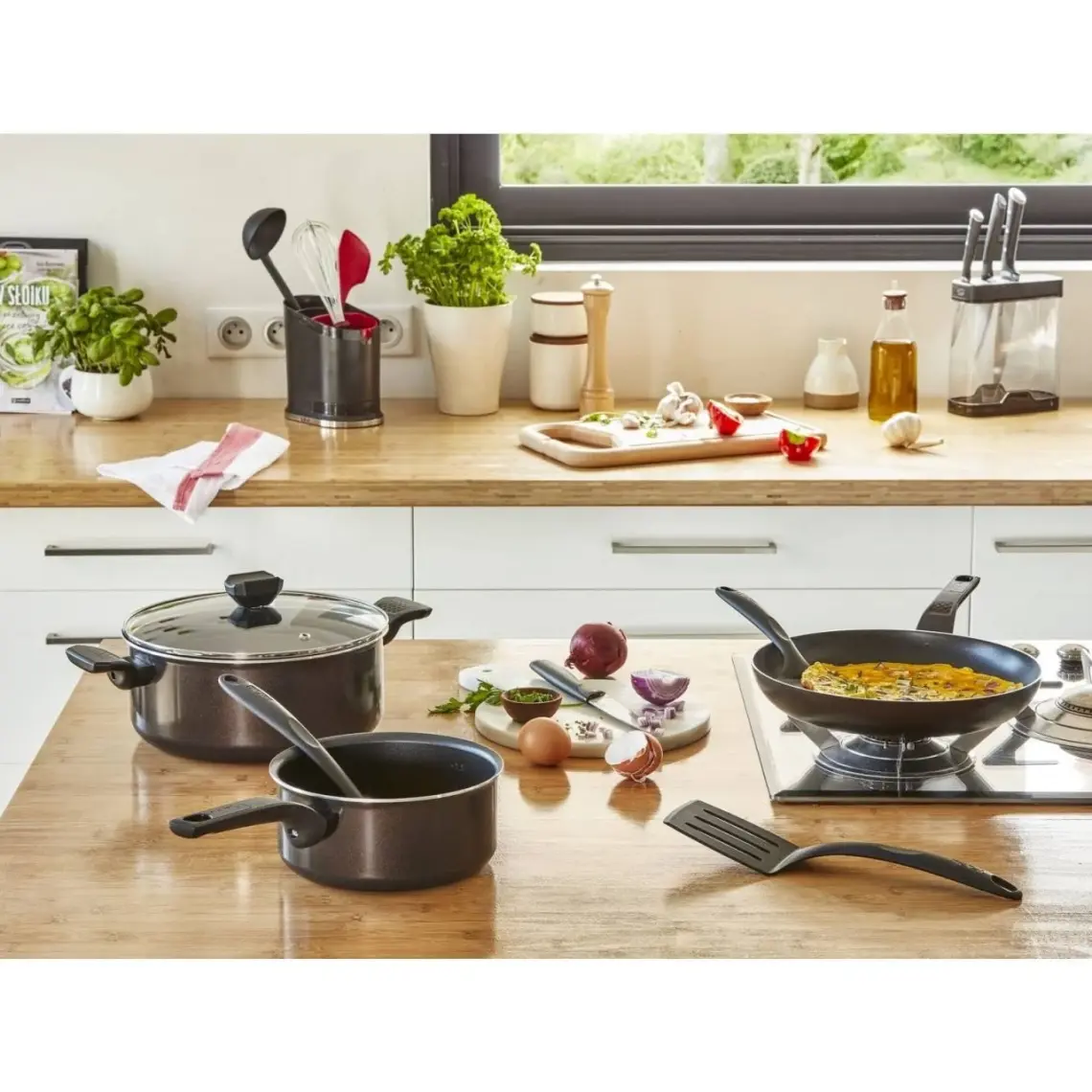 Tefal B55546 Titanyum 1X Extra Cook & Clean Derin Tencere 24 cm - 2100118952