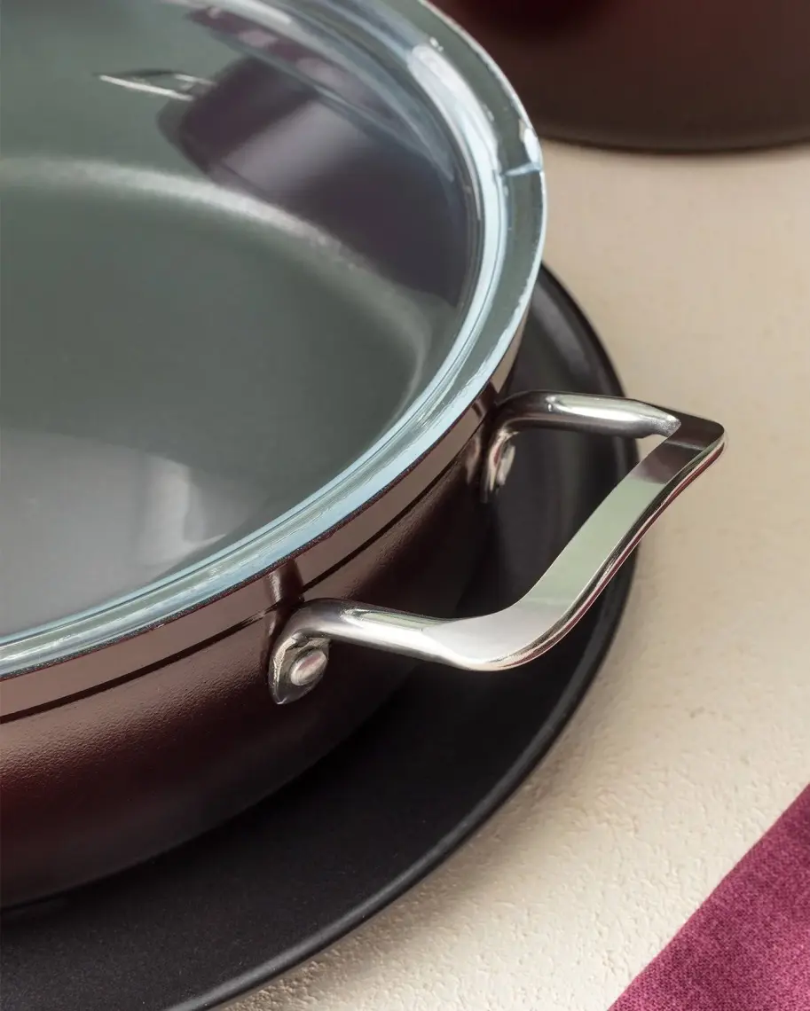 Madame Coco Titanium Professional Tencere Seti 7 Parça - Bordo