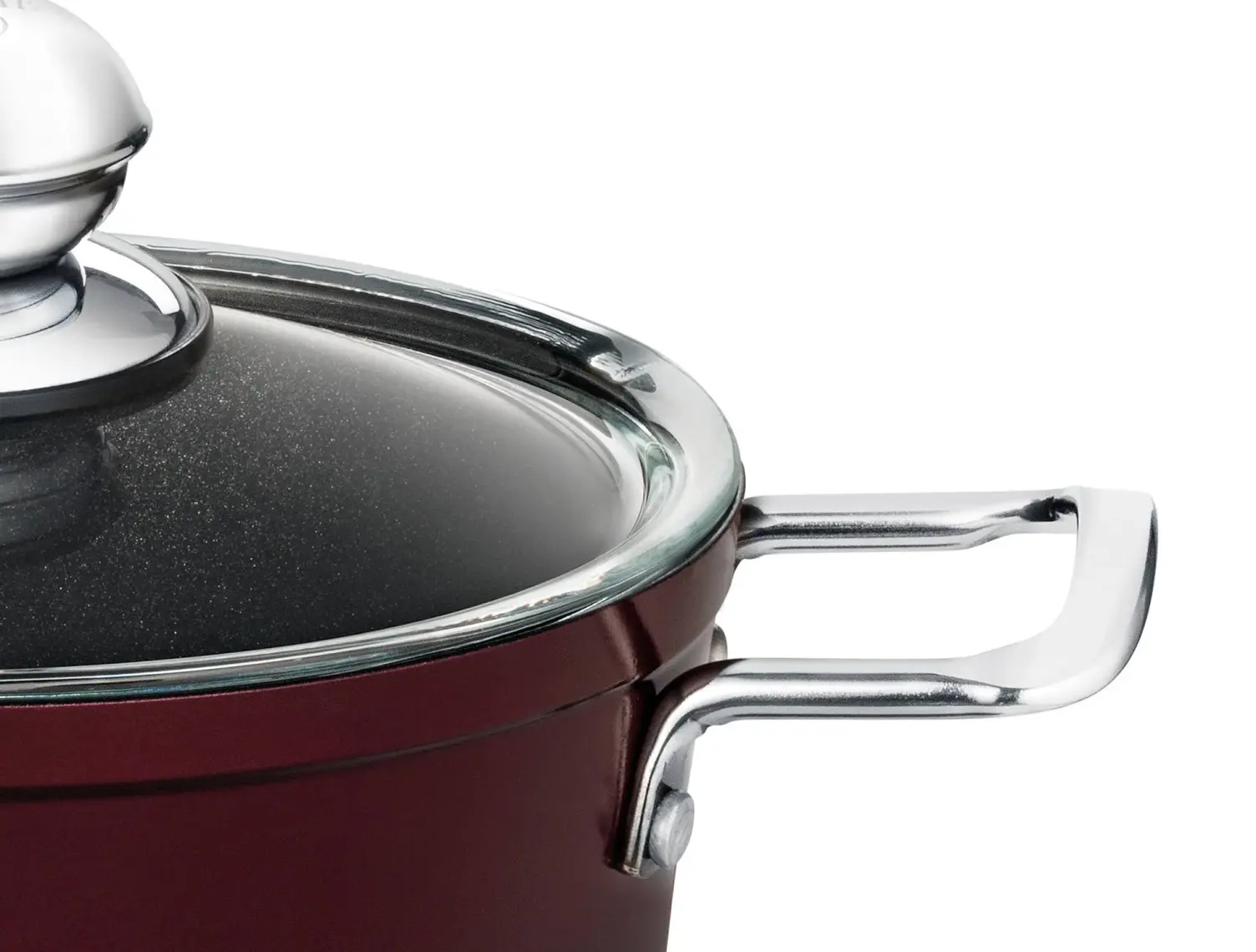 Madame Coco Titanium Professional Tencere Seti 7 Parça - Bordo