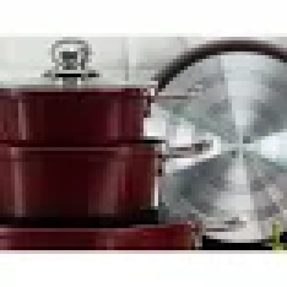 Madame Coco Titanium Professional Tencere Seti 7 Parça - Bordo