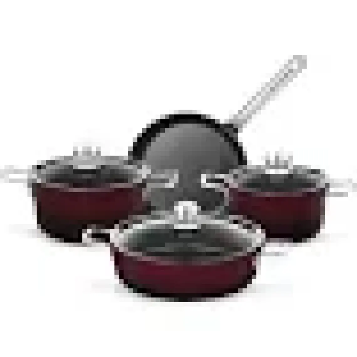 Madame Coco Titanium Professional Tencere Seti 7 Parça - Bordo