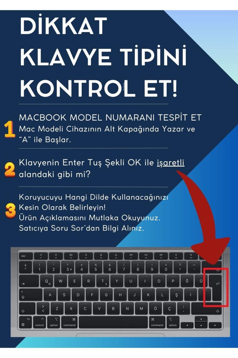 Macbook Klavye Koruyucu Mac Pro 13inç M1-m2 Için (UK-İNGİLİZCE) A2338 A2289 A2251 A2141 Iıe Uyumlu