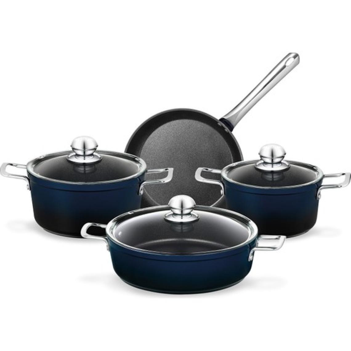 Madame Coco Titanium Professional Tencere Seti 7 Parça - Lacivert