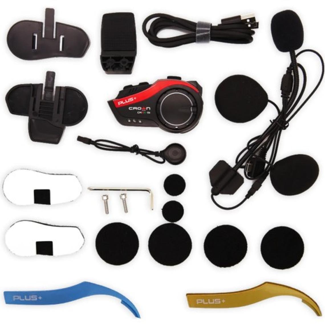 Crown Micro 6 Kişilik interkom Motosiklet Kask Bluetooth intercom kulaklık Seti CMMK-06 PLUS+