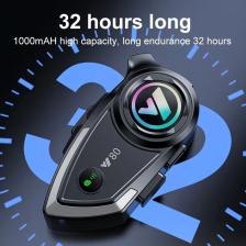 Y80 Motosiklet Kask Kulaklık Intercom Işıklı Motorsiklet Interkom