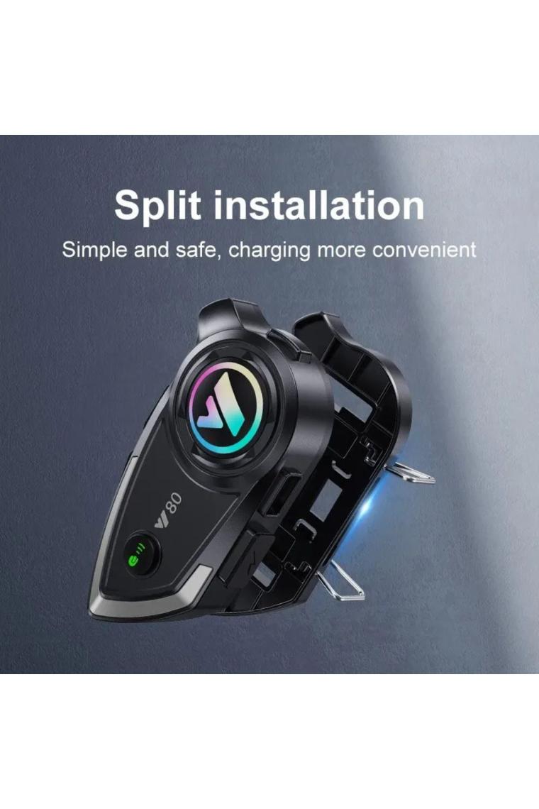 Y80 Motosiklet Kask Kulaklık Intercom Işıklı Motorsiklet Interkom
