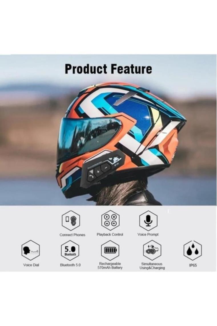 Torima Kask Kulaklık BT22 Bluetooth Motosiklet Kulaklık Intercom Motorsiklet Kulaklık