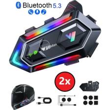 Serreha Y20 Max Su Geçirmez Kask 2 Kişi Bağlantılı Rgb Intercom