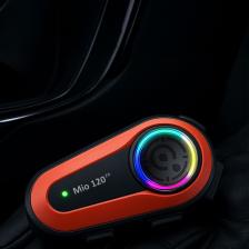 Mioji Mio 120 2x RGB 1000mAh IPX6 1500m 2 Kişilik Kask Intercom Motosiklet Bluetooth Kulaklık