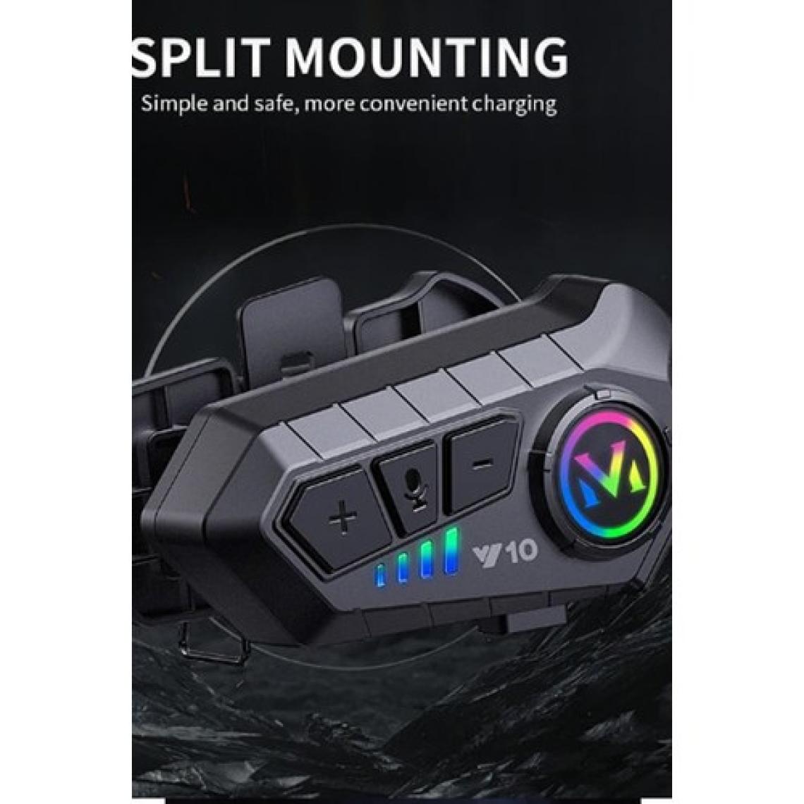 Vothoon Y10 Kask Kulaklık Bluetooth Motosiklet Kulaklık 5,3 Bluetooth Intercom Motorsiklet Kulaklık