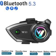 Vothoon Y80 Motosiklet Kask Kulaklık Intercom Işıklı Motorsiklet Interkom