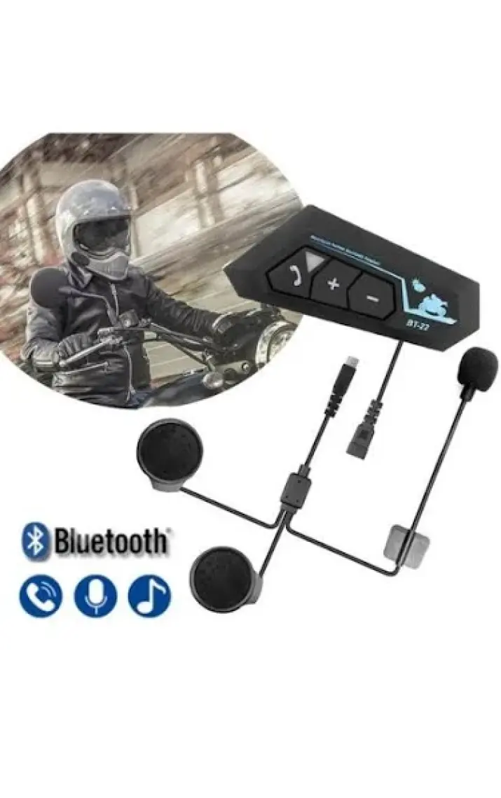 Torima Kask Kulaklık BT22 Bluetooth Motosiklet Kulaklık Intercom Motorsiklet Kulaklık