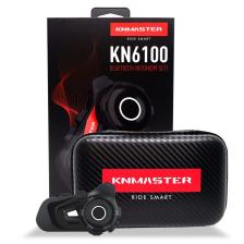 Knmaster KN6100 Motosiklet Kask Interkom Bluetooth Intercom Kulaklık Seti Karbon Gold