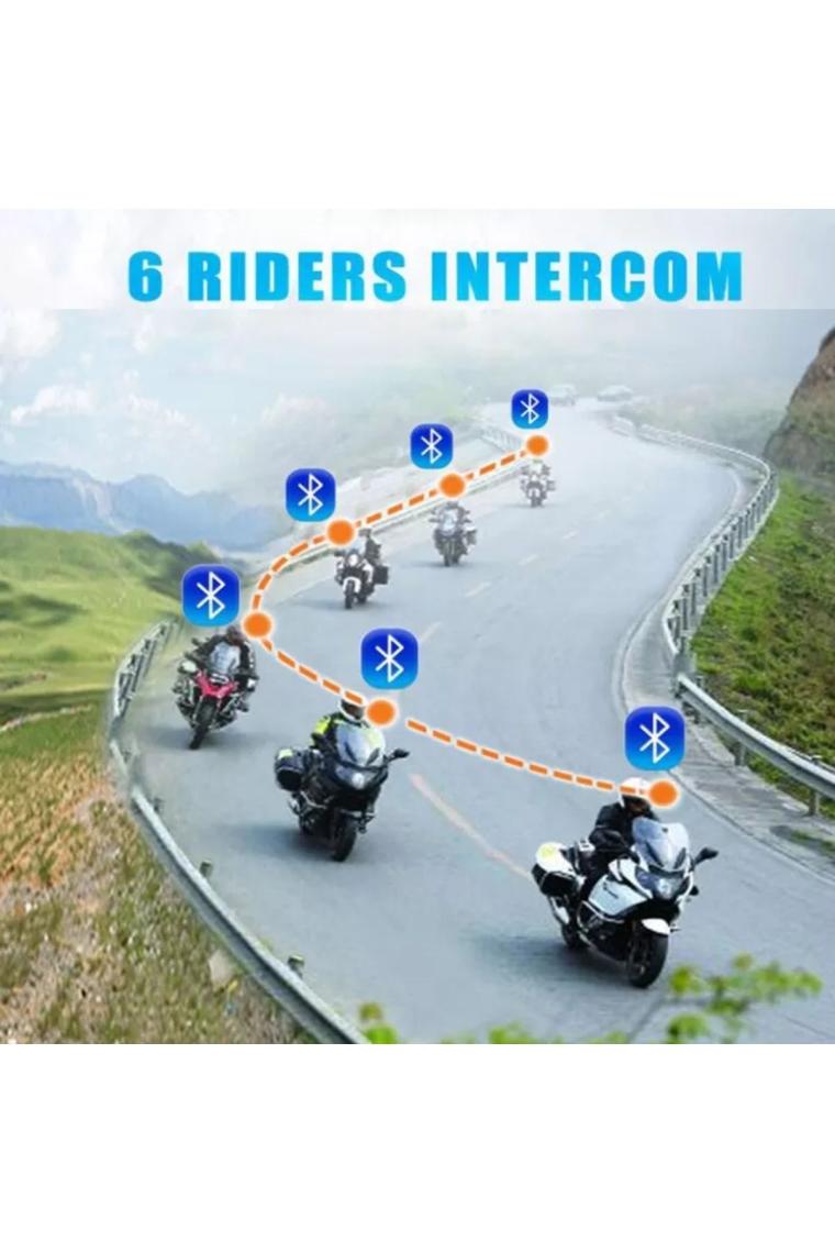 UltraTekno Maxto M3S 2k Hd 1440P Kameralı Intercom Motosiklet Kask Intercom