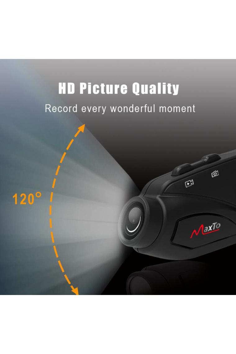 UltraTekno Maxto M3S 2k Hd 1440P Kameralı Intercom Motosiklet Kask Intercom