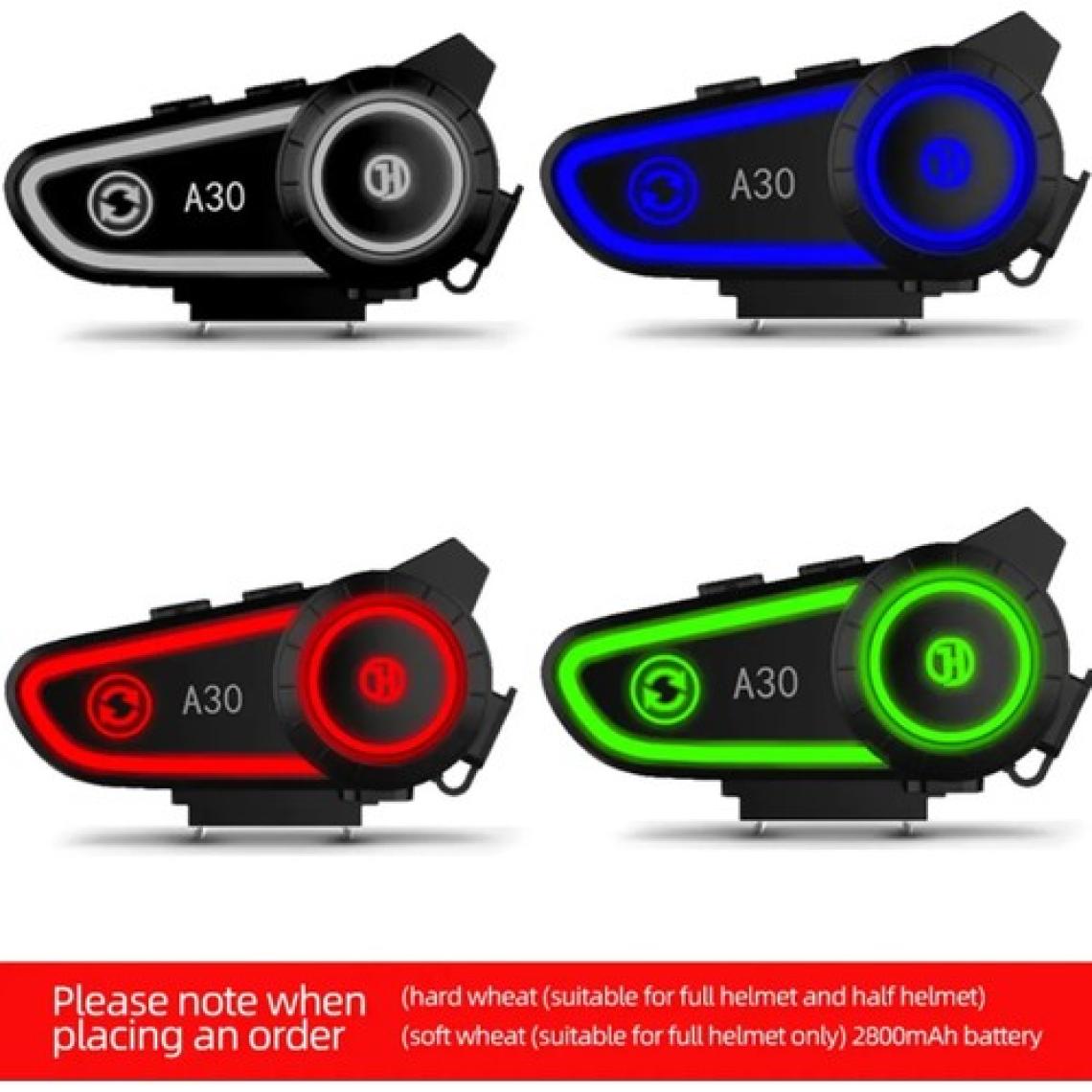 Vothoon A30 2X  Motosiklet Kask Kulaklık Intercom Işıklı 2 Eşleşme Özellikli