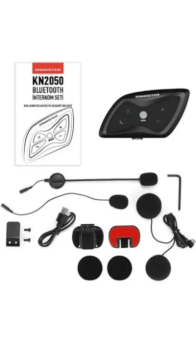 Knmaster KN2050 Motosiklet Kask İnterkom Bluetooth Intercom Kulaklık Seti