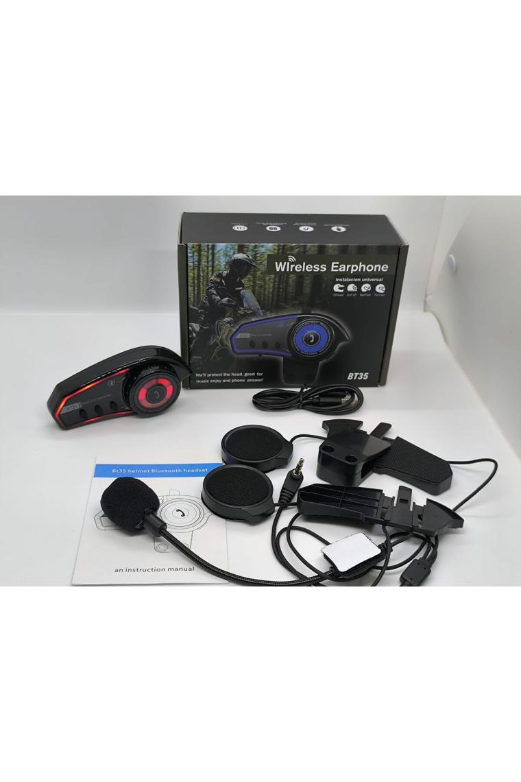 Airstorr BT35 Intercom Motor Kurye Kask Kulaklık Bluetooth Motosiklet Kulaklık Bluetooth