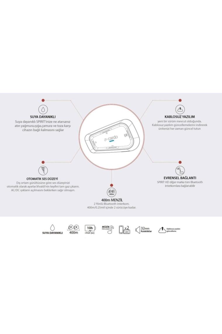 Spırıt Bluetooth Ve Intercom (TEKLİ PAKET)