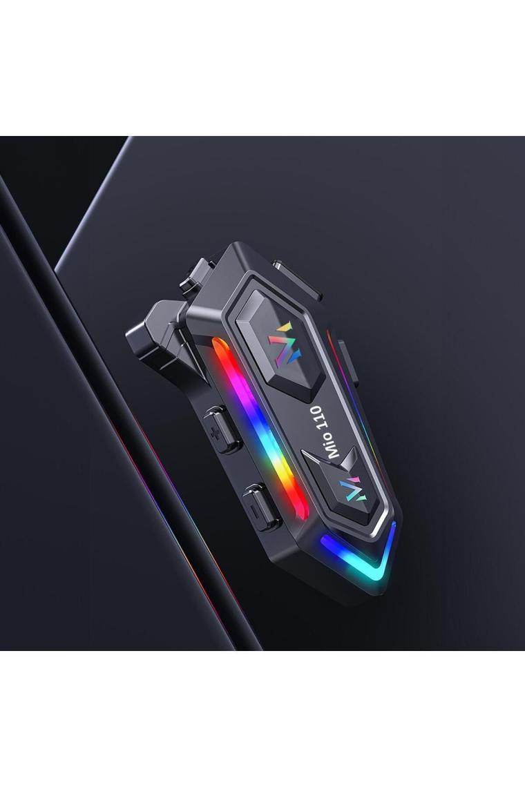 Mioji Mio 110 RGB 1000mAh IPX6 Kask Intercom Motosiklet Bluetooth Kulaklık