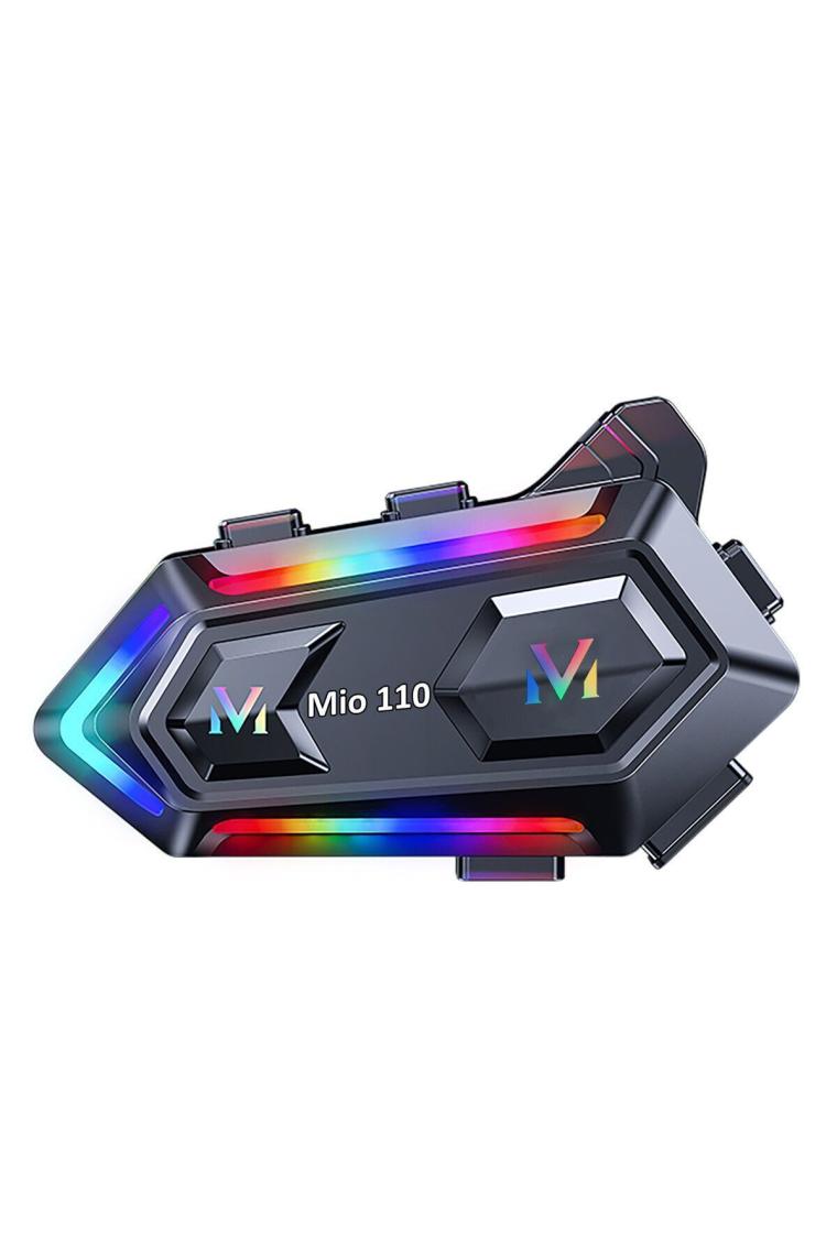 Mioji Mio 110 RGB 1000mAh IPX6 Kask Intercom Motosiklet Bluetooth Kulaklık