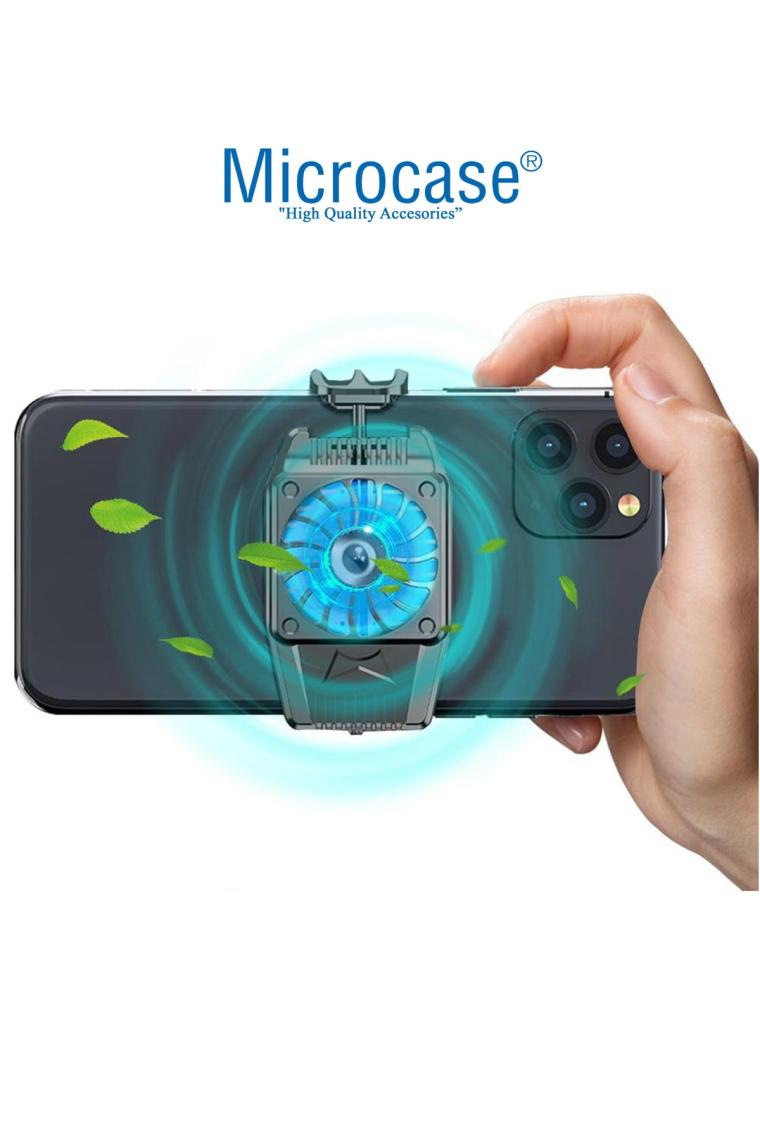 Microcase 4.7 - 6.5 Inç Telefonlar Için Ledli Soğutucu Fan 300 Mah Pil 4500 Rpm - AL2657