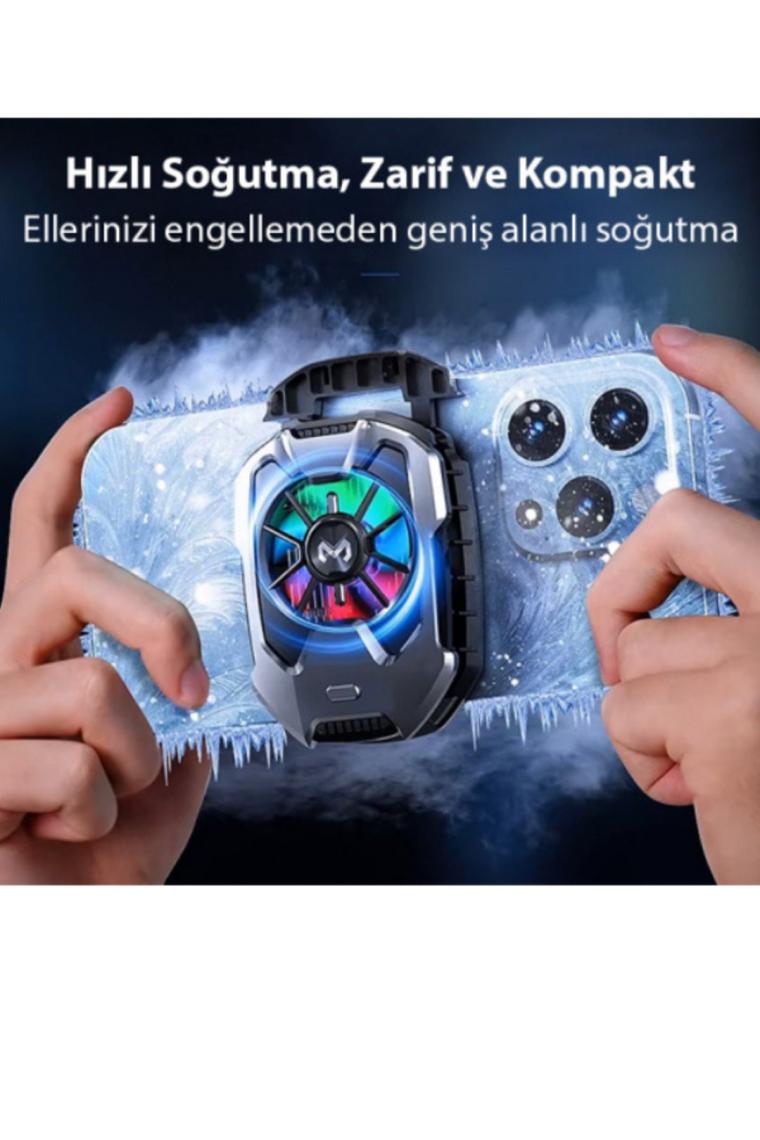 Memo Dla8 Cep Telefon Soğutma Fanı Radyatör Soğutucu Rgb LED Işıklı