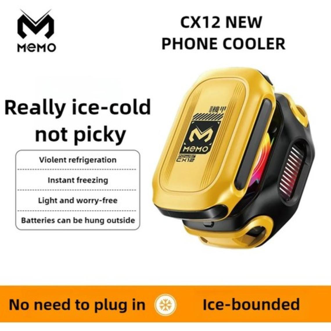 Serreha  Memo CX12 Manyetik Rgb Oyun Soğutucu, Pubg Için Powerbankli Kablosuz Radyatör Fan