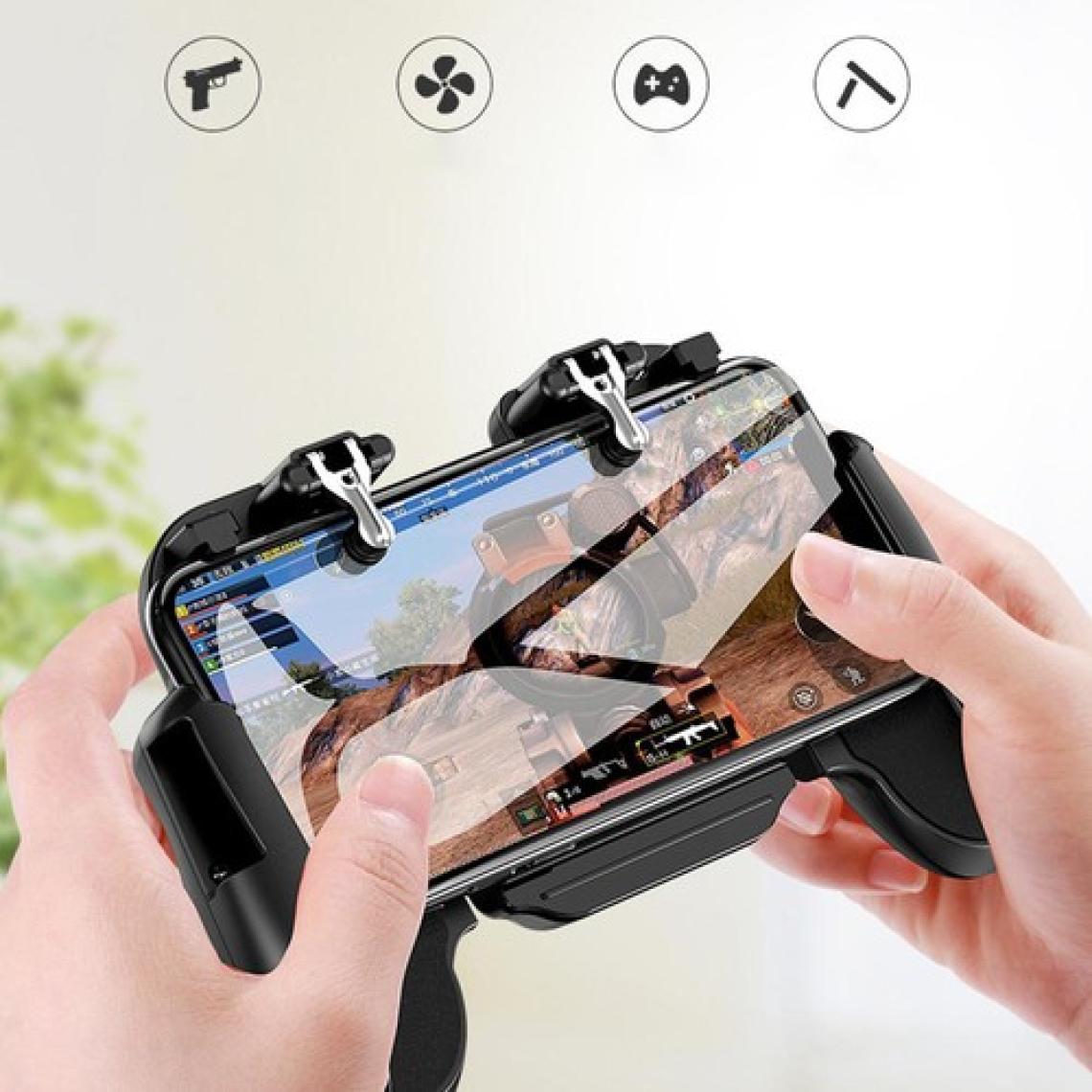 Qozie Cep Telefonu Oyun Konsolu Soğutma Fanlı Standlı  Pubg Ateş Tetik Gamepad Joystick