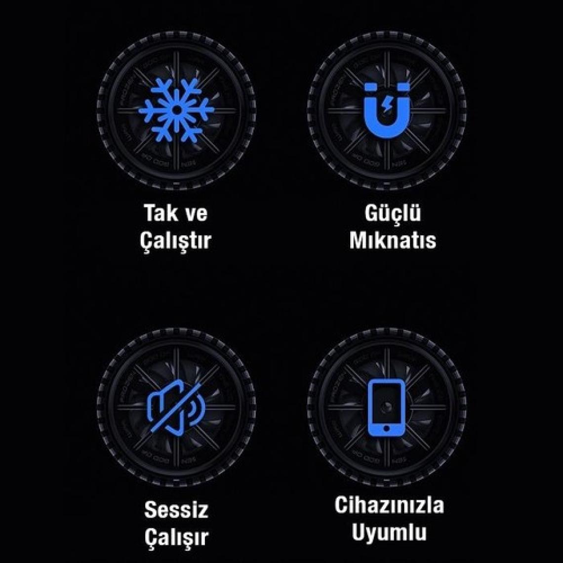 Coofbe Telefon, Tablet Için Radyatörlü Telefon Soğutucu Fanı, Manyetik Magsafe Uym Kasırga Soğutucu