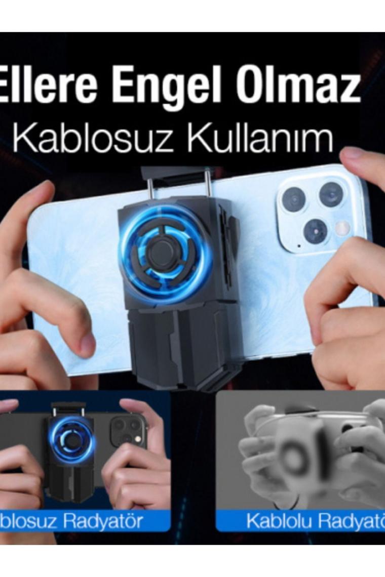 Memo Dl-A5 Kablosuz Cep Telefon Soğutma Fanı Gamer Oyuncu Radyatör Soğutucu Şarjlı