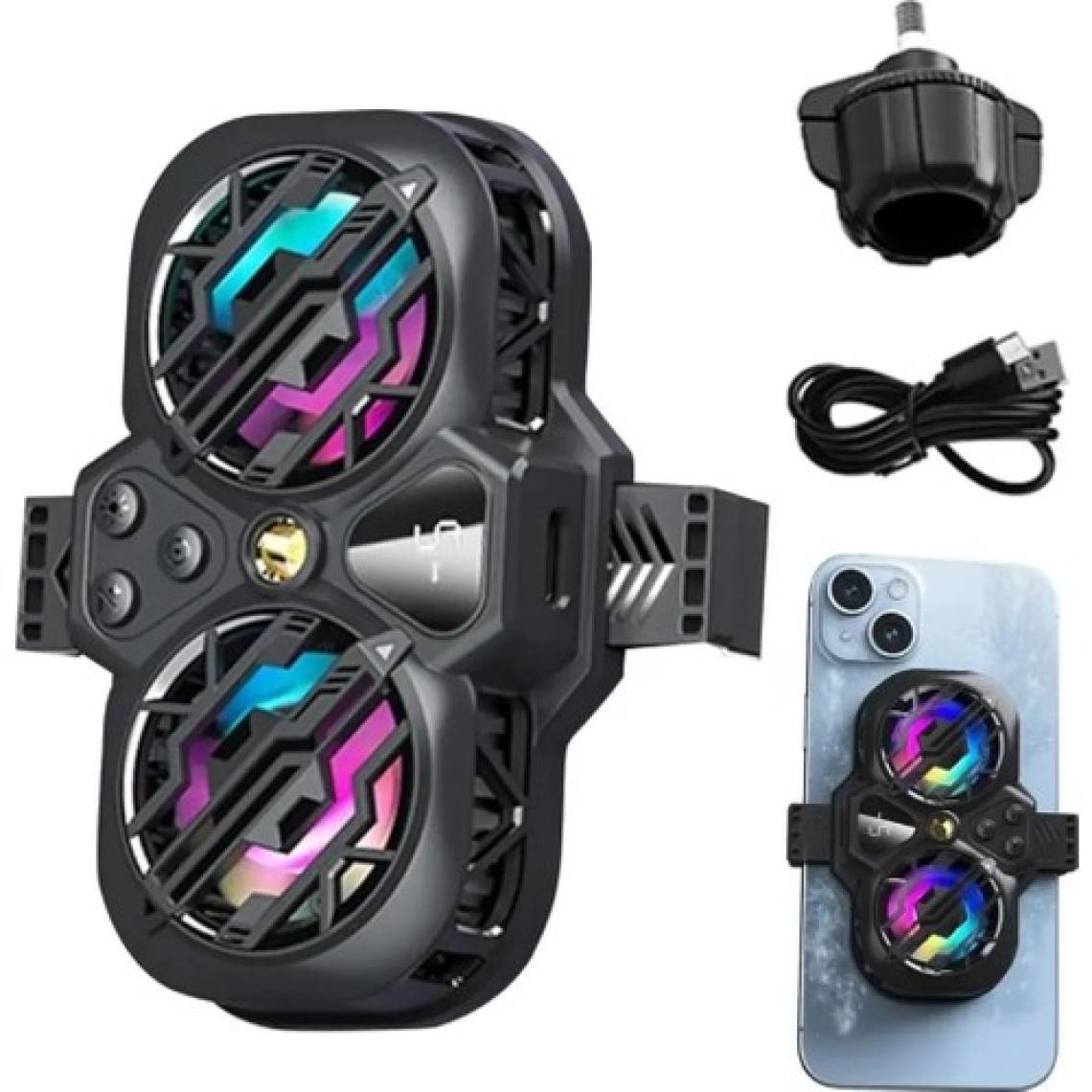 K11 Ultra Güçlü  Aluminyum Telefon Soğutucu Radyatör Kablolu Rgb Fan 3 Modlu Göstergeli