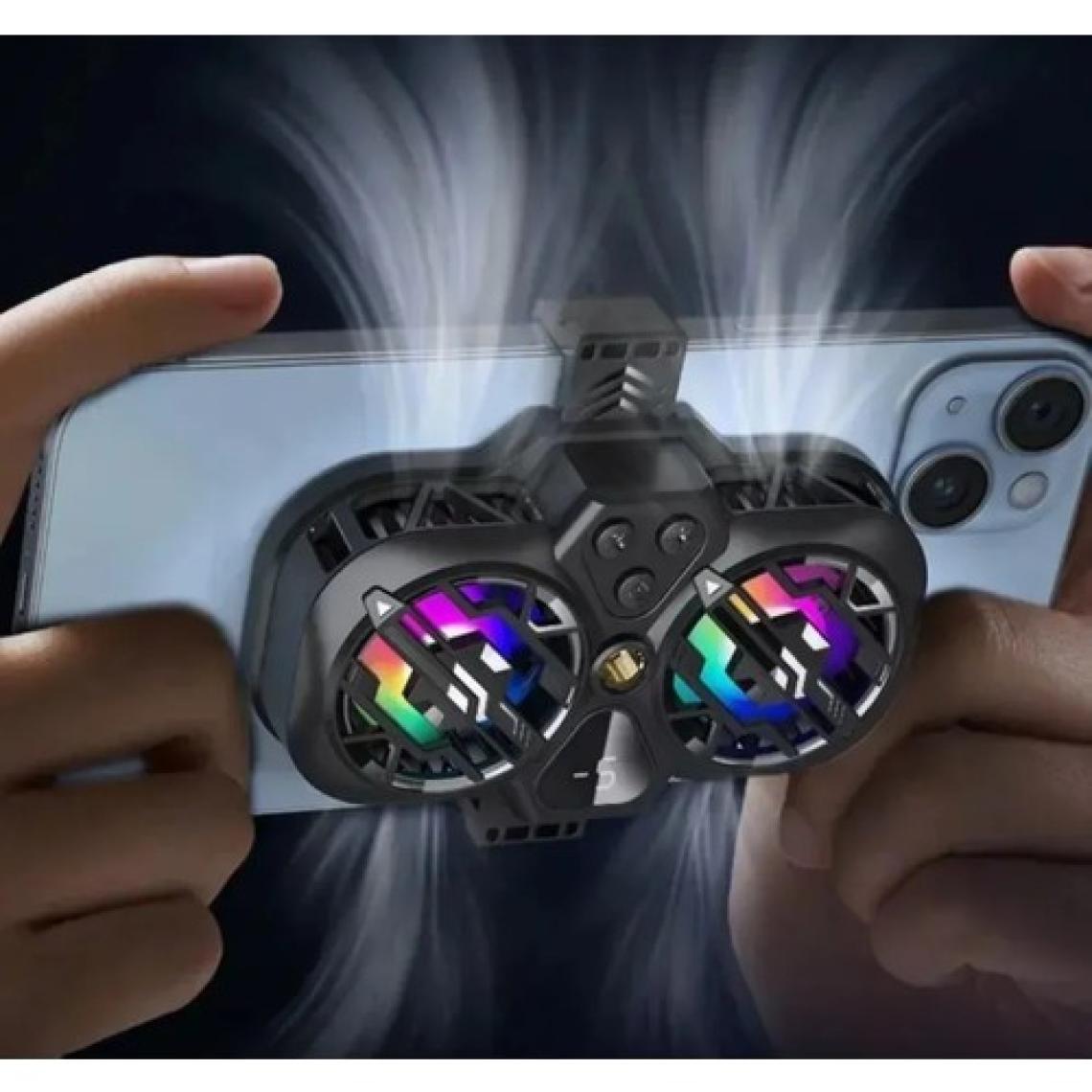 K11 Ultra Güçlü  Aluminyum Telefon Soğutucu Radyatör Kablolu Rgb Fan 3 Modlu Göstergeli