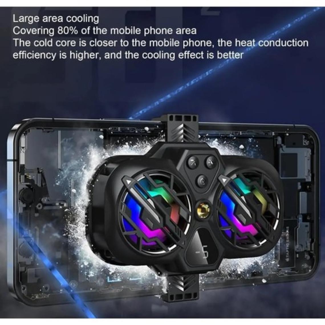 K11 Ultra Güçlü  Aluminyum Telefon Soğutucu Radyatör Kablolu Rgb Fan 3 Modlu Göstergeli