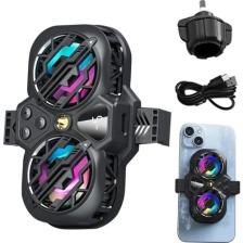 K11 Ultra Güçlü  Aluminyum Telefon Soğutucu Radyatör Kablolu Rgb Fan 3 Modlu Göstergeli