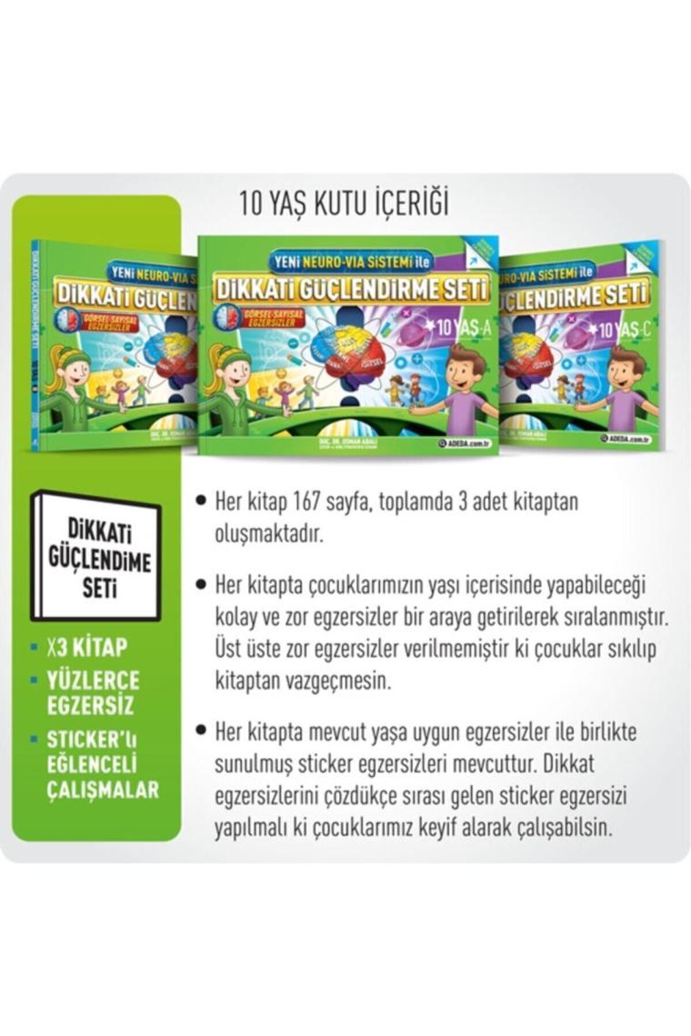 Adeda Yayıncılık Dikkati Güçlendirme Seti (10 Yaş) - Osman Abalı
