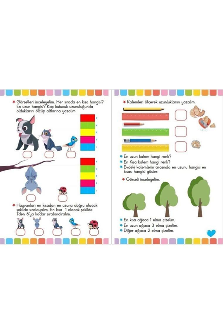 4 - 5 - 6 Yaş Okul Öncesi Matematik Çalışmaları Seti 5 Kitap