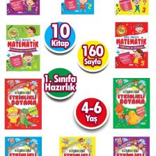 Okul Öncesi Matematik Çalışmaları Ve Eğitici Etkinlikli Boyama Seti 10 Kitap