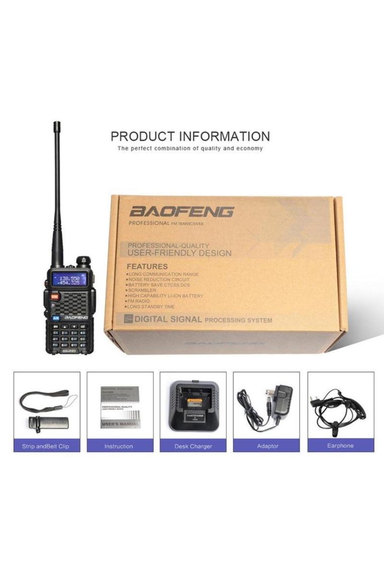Baofeng BF-F8HP Dual Band 8 Watt Profesyonel El Telsizi - 3. Nesil Uv-5r