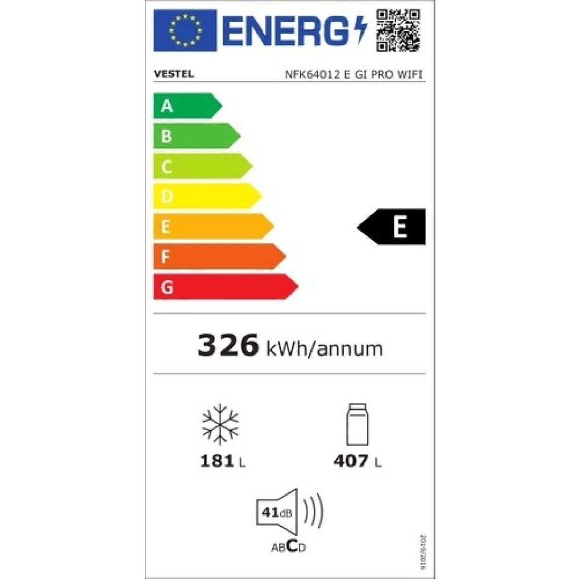 Vestel NFK64012 E Gı Pro Wıfı No-Frost Kombi Buzdolabı