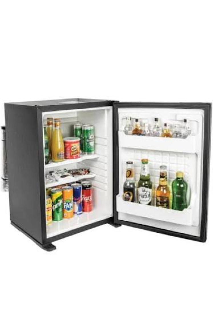 Ism SM-40 Siyah Blok Kapı 40 Litre Kilitli LED Aydınlatmalı Minibar Mini Buzdolabı