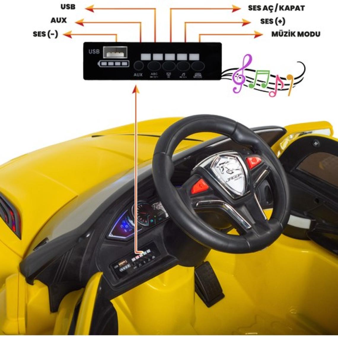 UJ Toys Jagor Sarı 12 V Akülü Araba