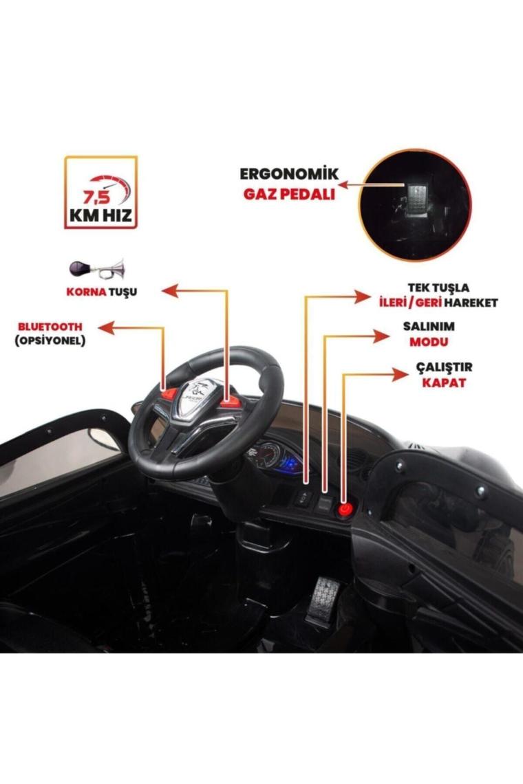 UJ Toys Jagor Siyah 12 V Akülü Araba