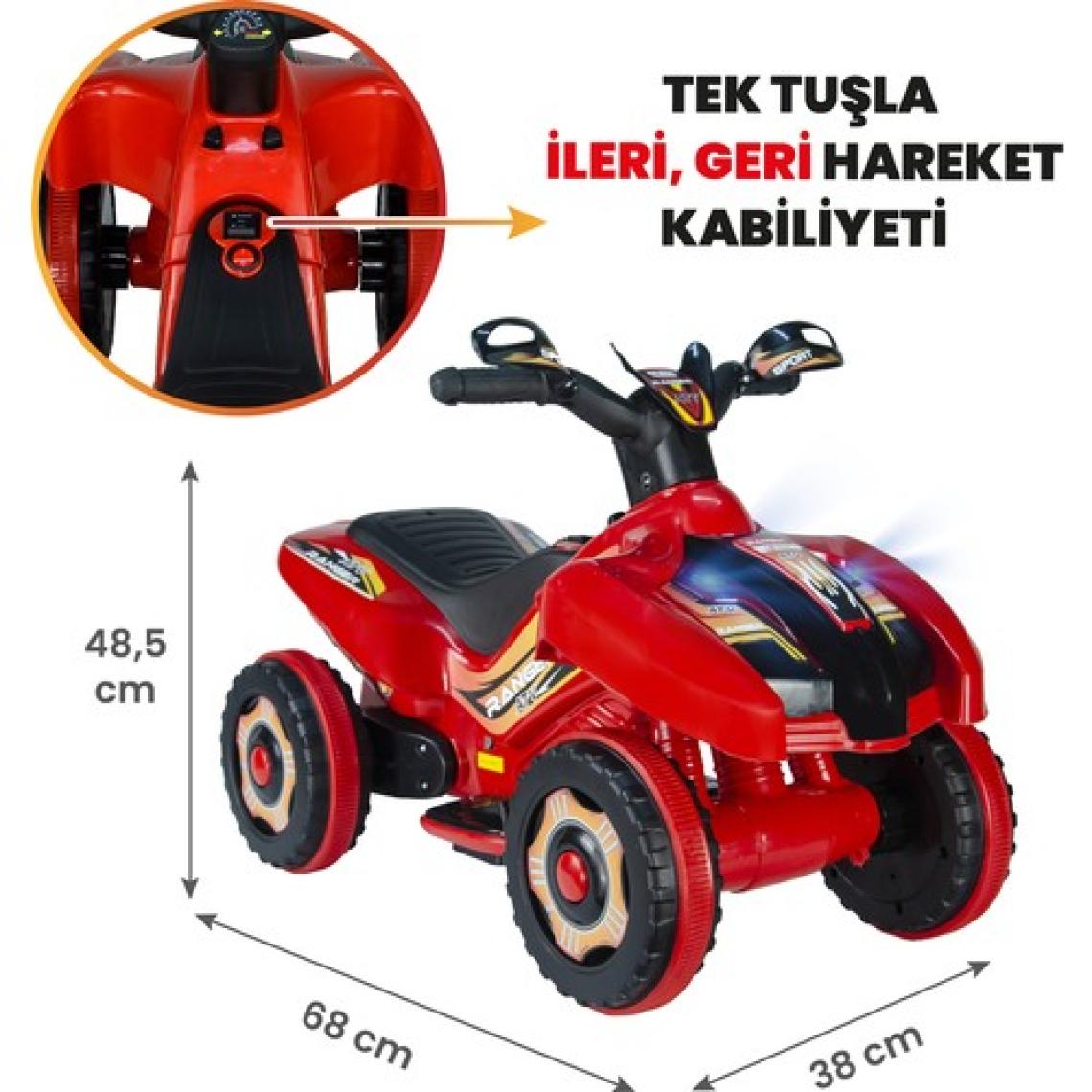 UJ Toys Ranger Kırmızı 6 V Akülü ATV