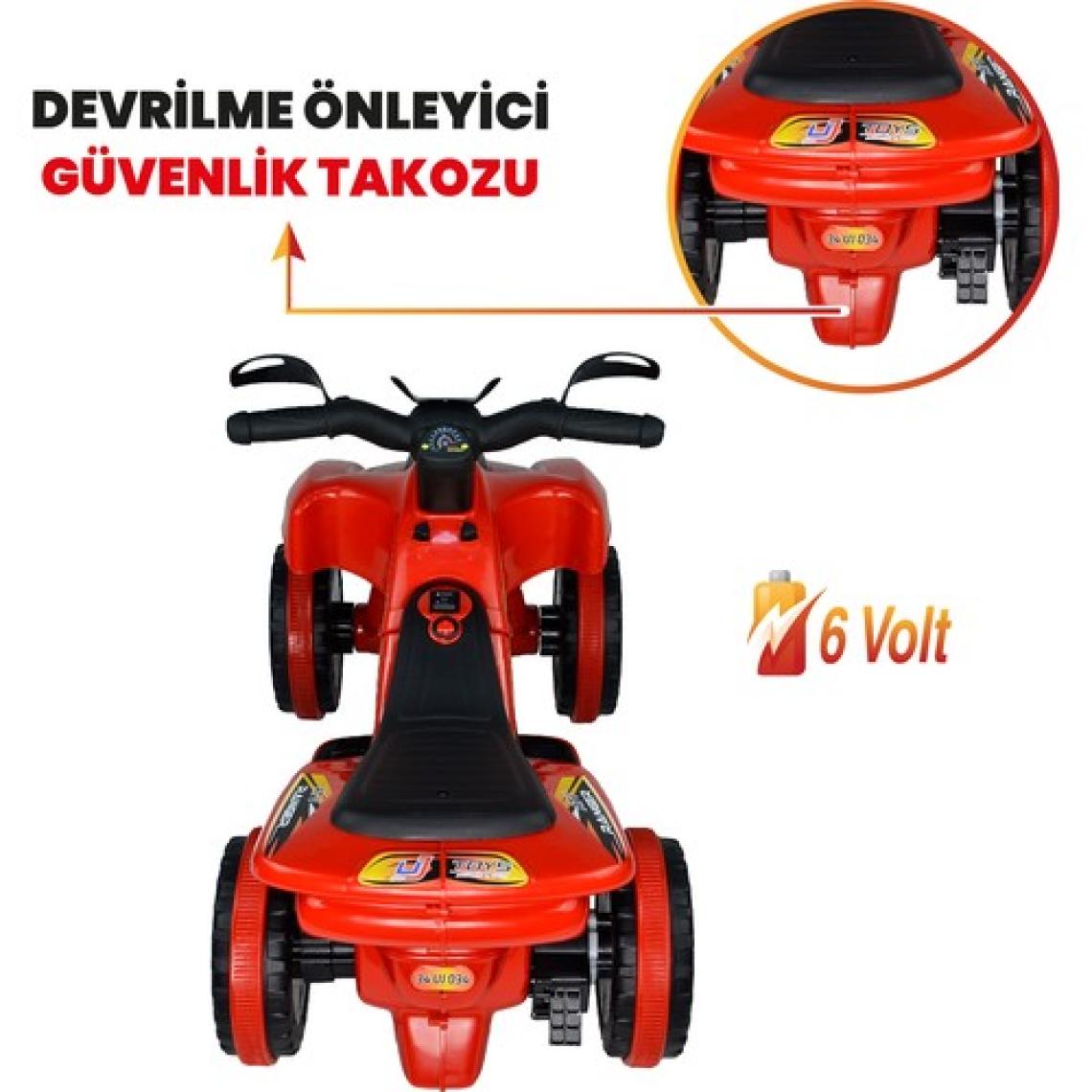 UJ Toys Ranger Kırmızı 6 V Akülü ATV