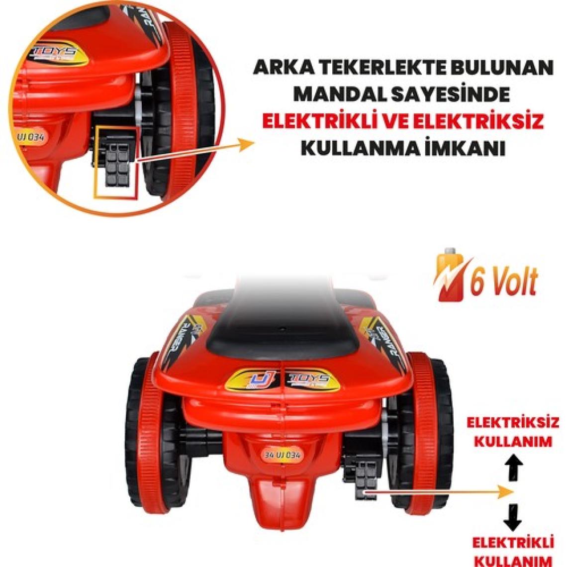 UJ Toys Ranger Kırmızı 6 V Akülü ATV