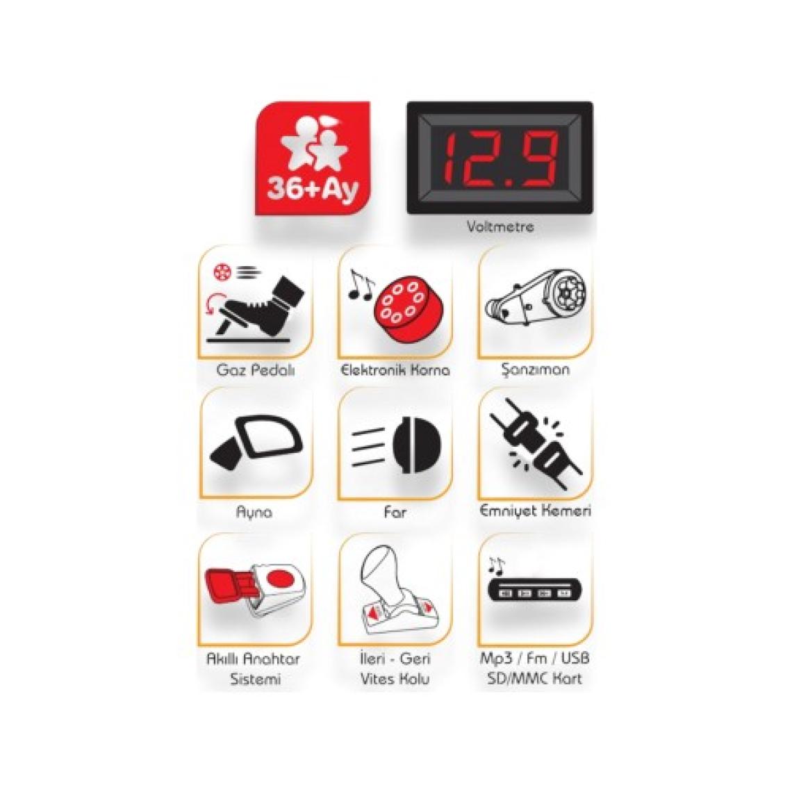 Pilsan Tery Bery 12V Akülü Araba