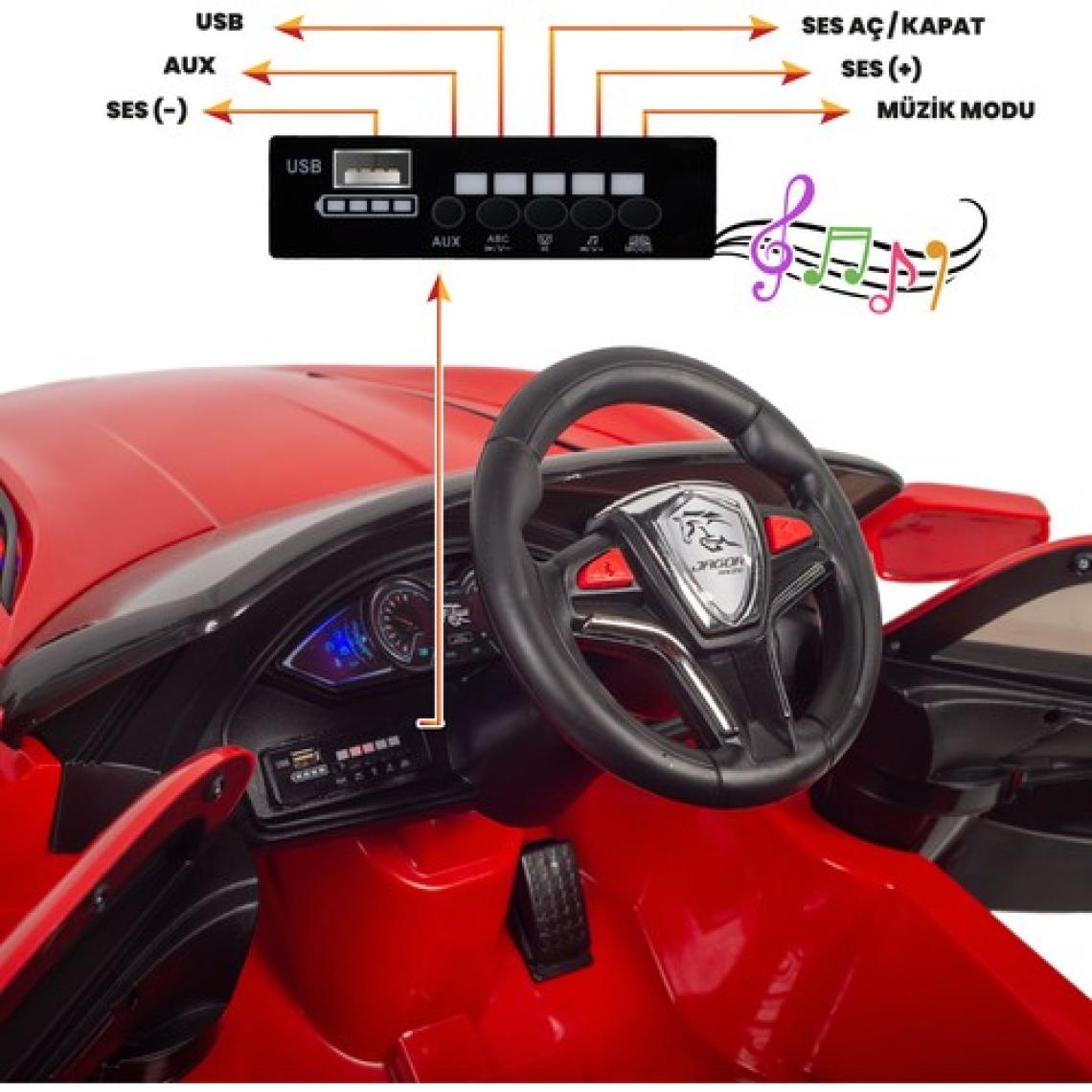 UJ Toys Jagor Kırmızı 12 V Akülü Araba
