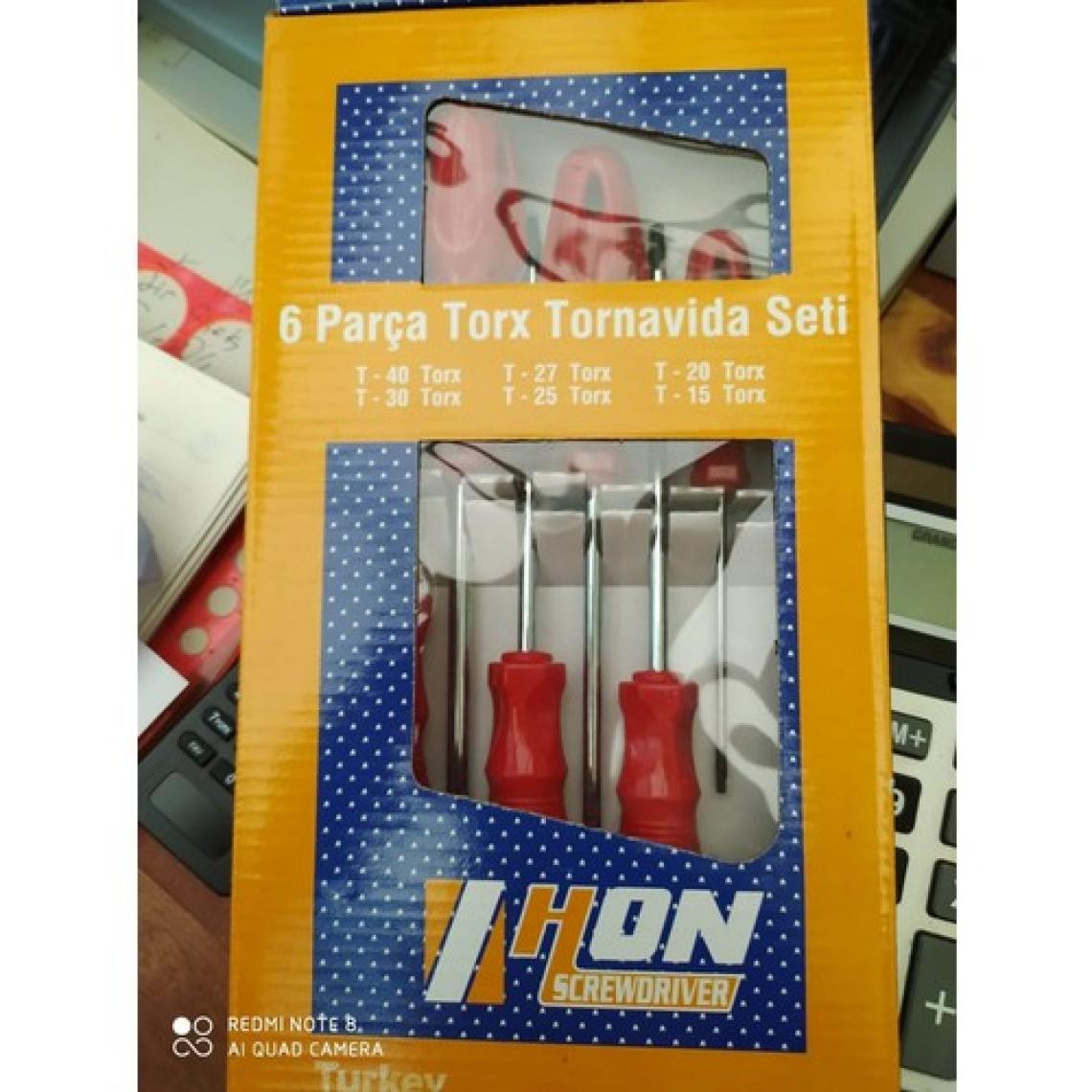 Biotech 6 Parça Torx Uçlu Alaşımlı Çelik Manyetik Tornavida Seti  T15 T20 T25 T27 T30 T40