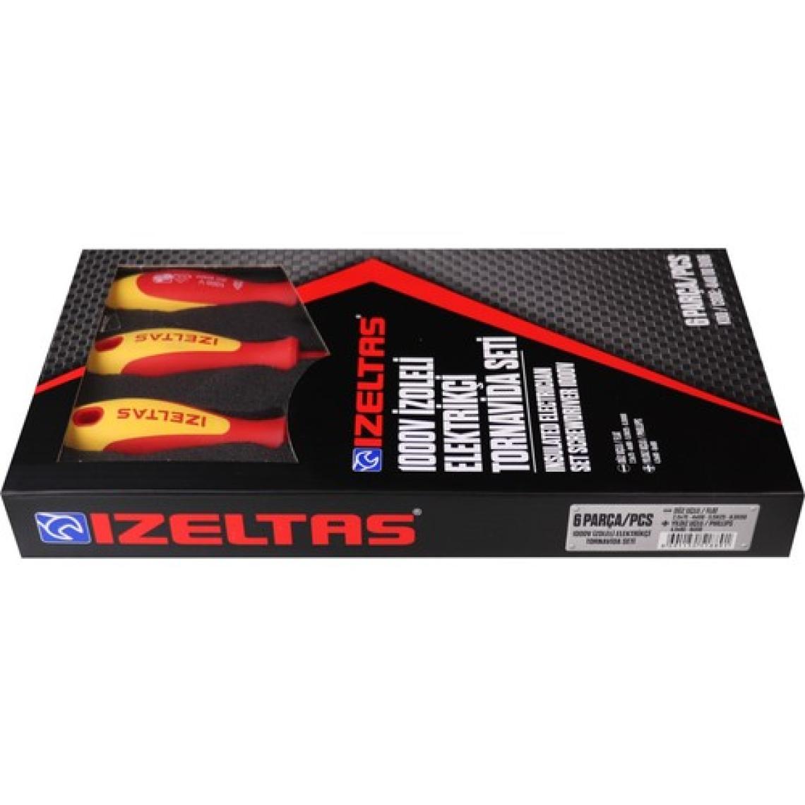 İzeltaş İzoleli Elektrikçi Tornavida Seti 1000 V 6'lı
